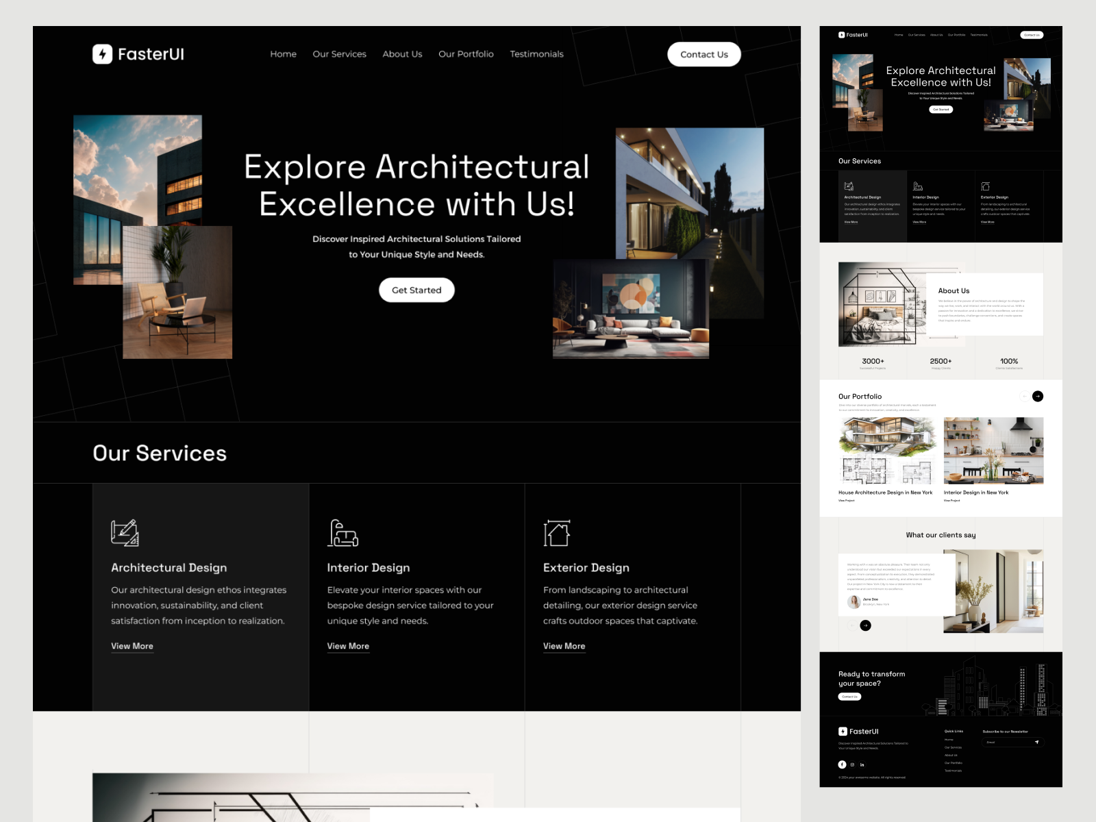 Unveiling Architectural Excellence: A Free Figma Landing Page Template